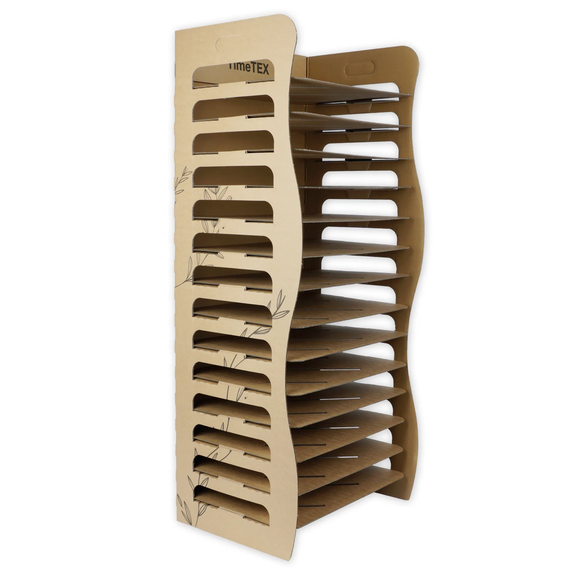 Papier-Trockenregal aus Pappe, 14 Böden, 110x47x36 cm