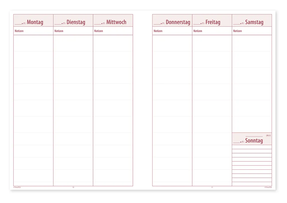 TimeTEX Referendariats-Planer "Documento lose Blatteinlage", A4