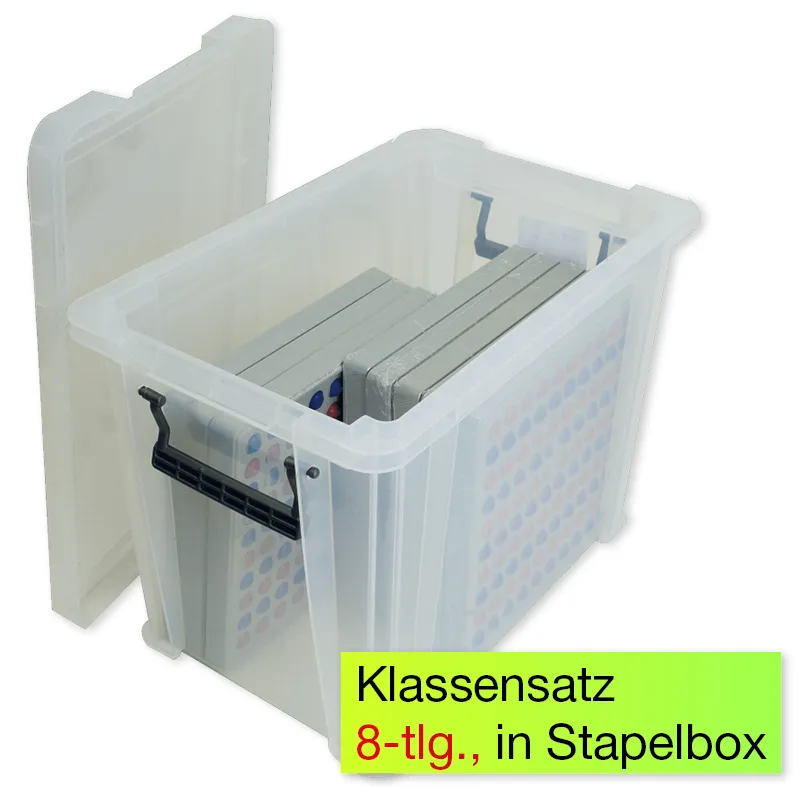 Klassensatz ABACO für 100-er Zahlenraum, rot-blau, 8-tlg., in Box