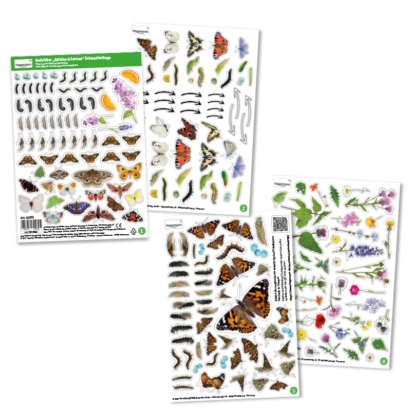 Aufkleber „Schmetterlinge", 227-tlg.