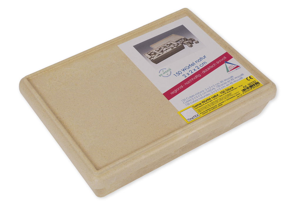 Soma houten kubussen, 150 losse kubussen, RE-Wood Soma houten kubussen, 150 losse kubussen, RE-Wood