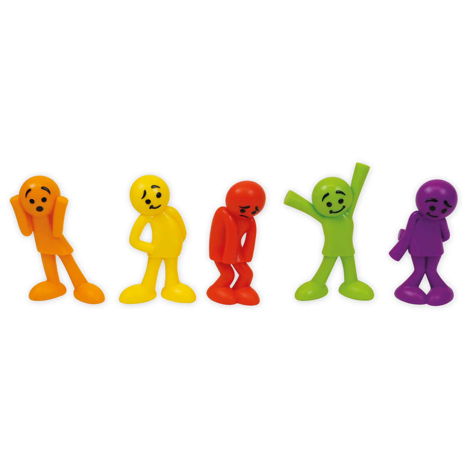 Set figurine cu fețe cu emoții, în culori asortate, 54 de piese, în cutie