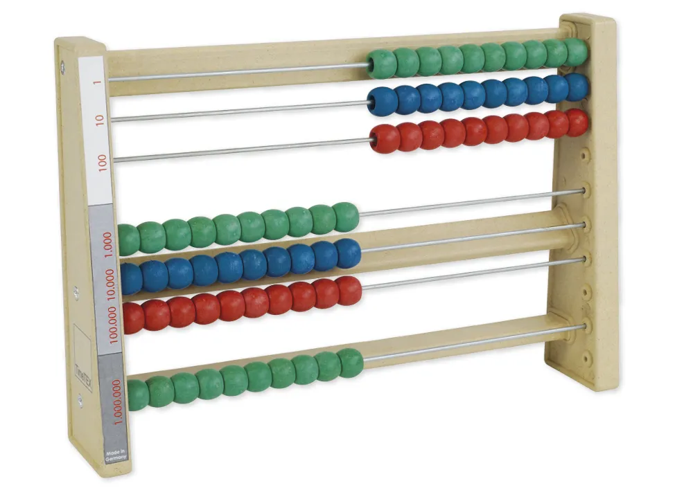 Montessori beräkningsram av RE-Wood, 7 rader/7 siffror "Montessori Premium"