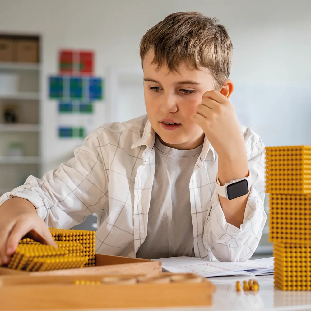 TimeTEX - Materialul cu mărgele aurii, set complet "Montessori Premium"