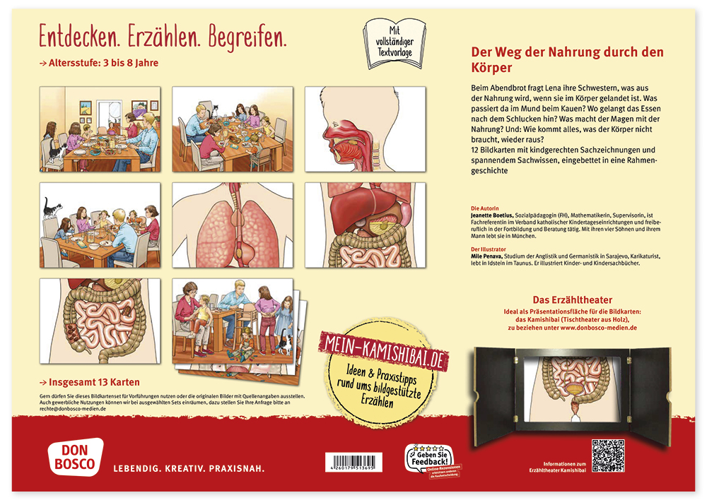 Bildergeschichten-Karten "Der Weg der Nahrung durch den Körper", 12-tlg.