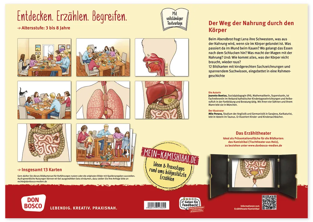 Bildergeschichten-Karten "Der Weg der Nahrung durch den Körper", 12-tlg.