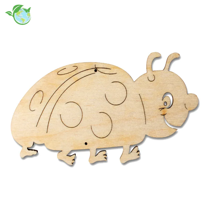 Marienkäfer aus Holz, 10x6 cm