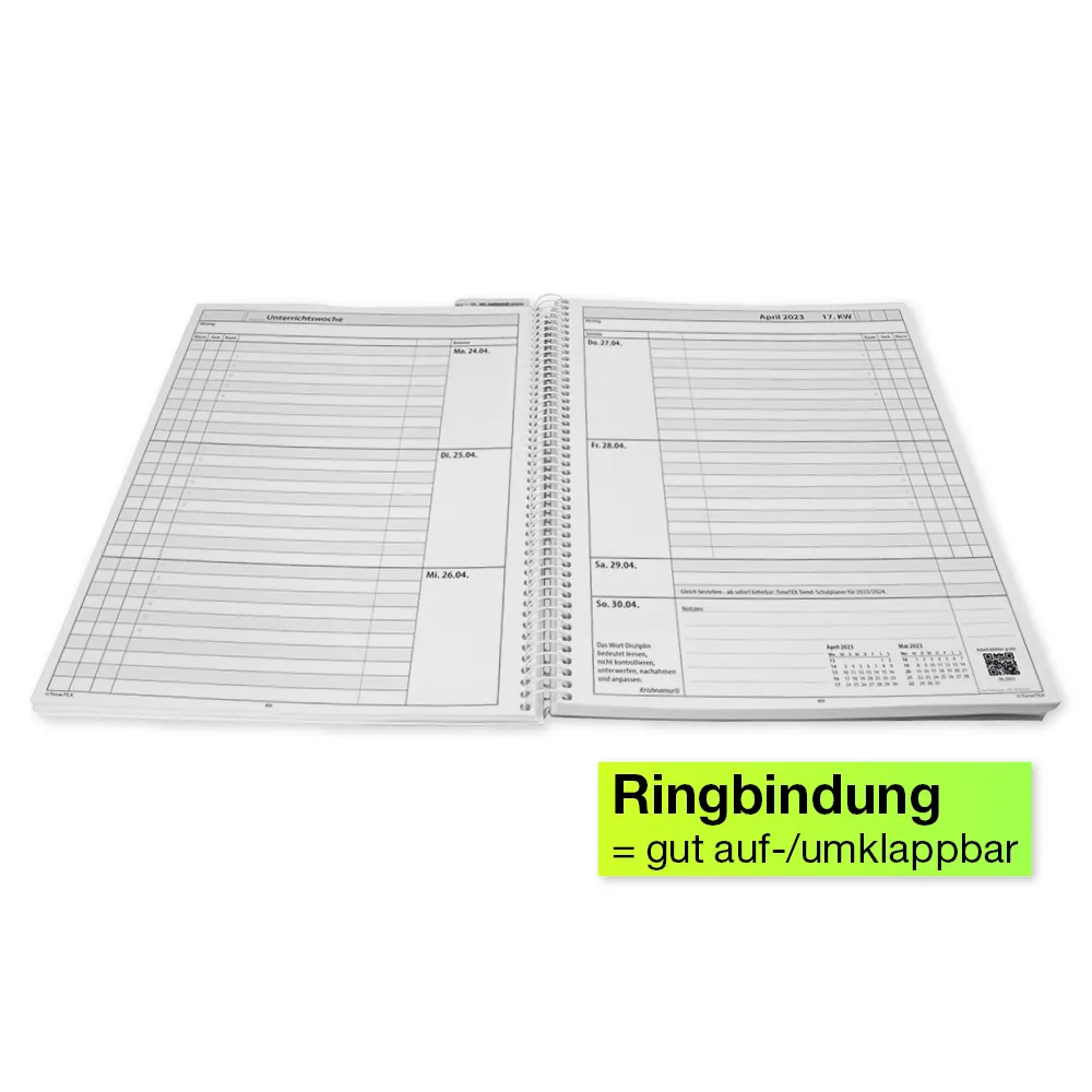 TimeTEX Trend-Schulplaner A4, 2025/2026, flamingo
