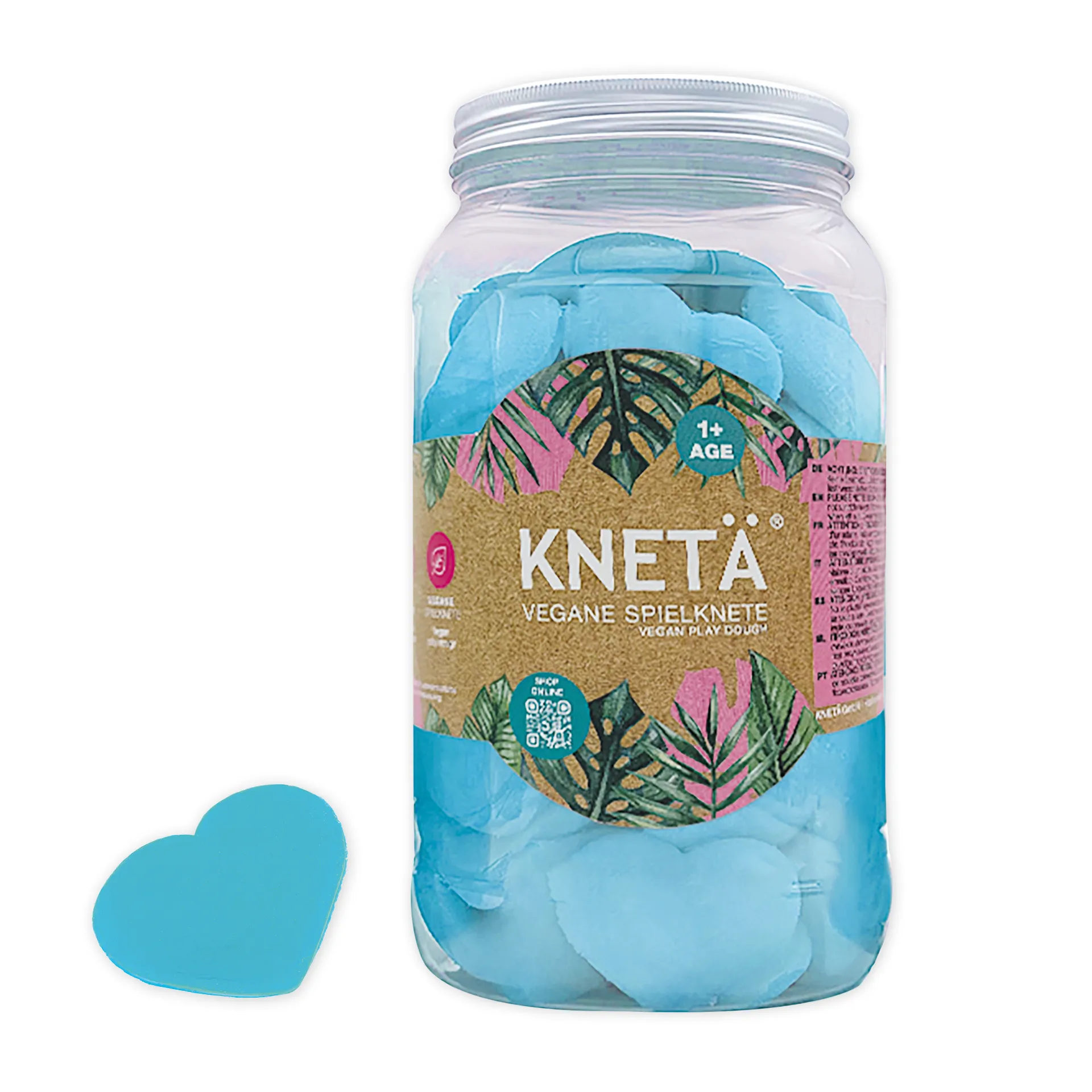 Soft-Knete "Knetä" in Herzform, vegan, 80 Stück