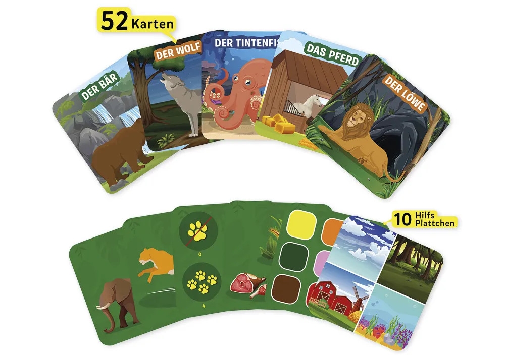 Lernspiel "Tierreich - 10x darfst Du raten Junior", 46-tlg.