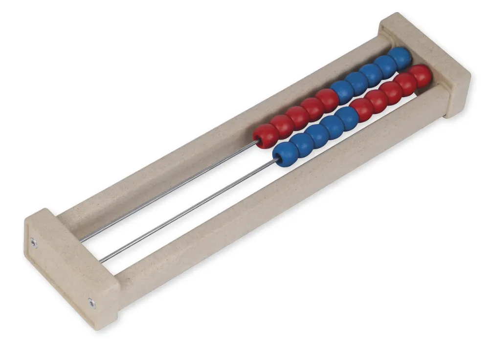 Klassensatz Rechenrahmen für 20-er Zahlenraum rot/blau, gerade Seitenteile, 25-tlg. in Box