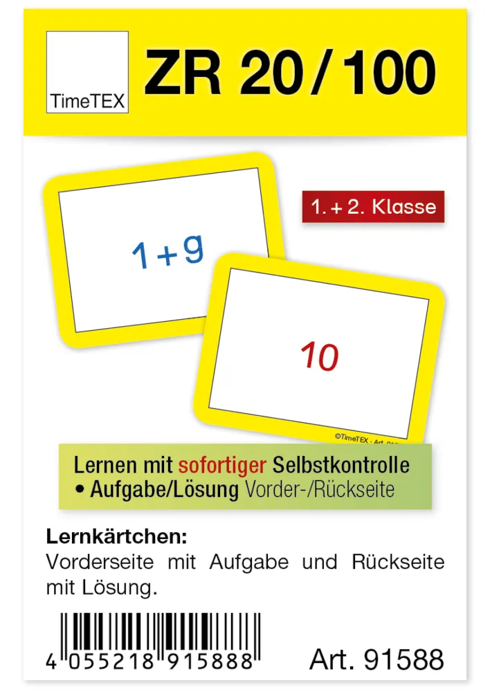 Kartenspiel für Papp-Computer, Zahlenraum bis 20/Zahlenraum bis 100