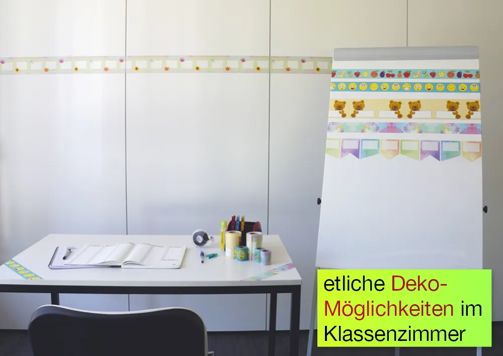 Deko-Band Reispapier 10 cm, selbstklebend + beschriftbar, 10m