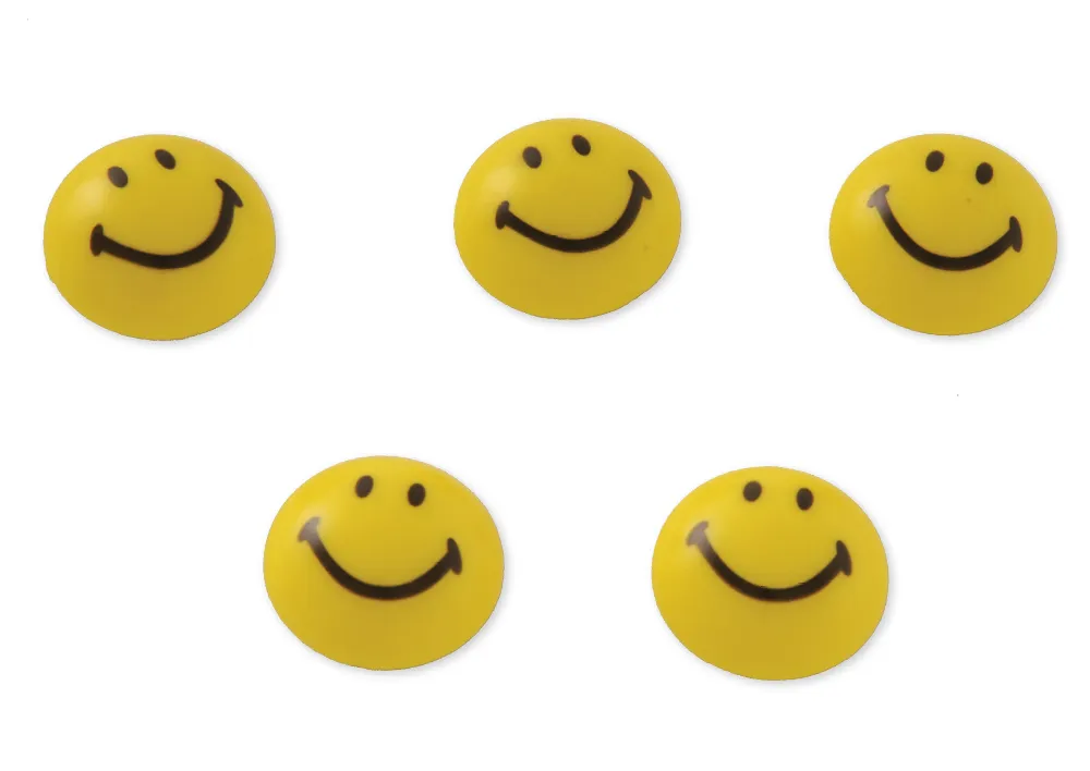Smiley-Magnete 20 mm ø, 8 Stück