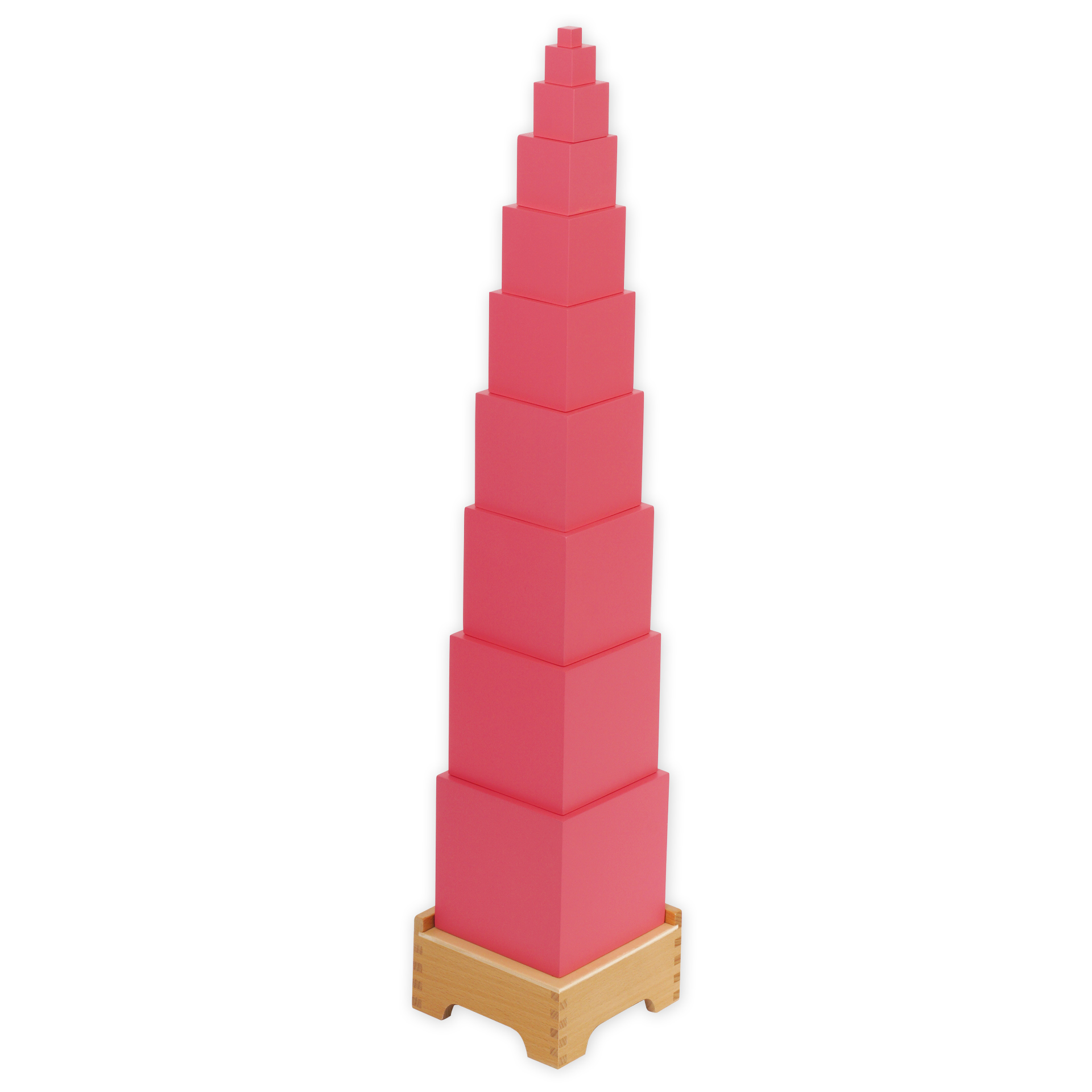 TimeTEX Set Rosa Turm mit Ständer "Montessori Premium"