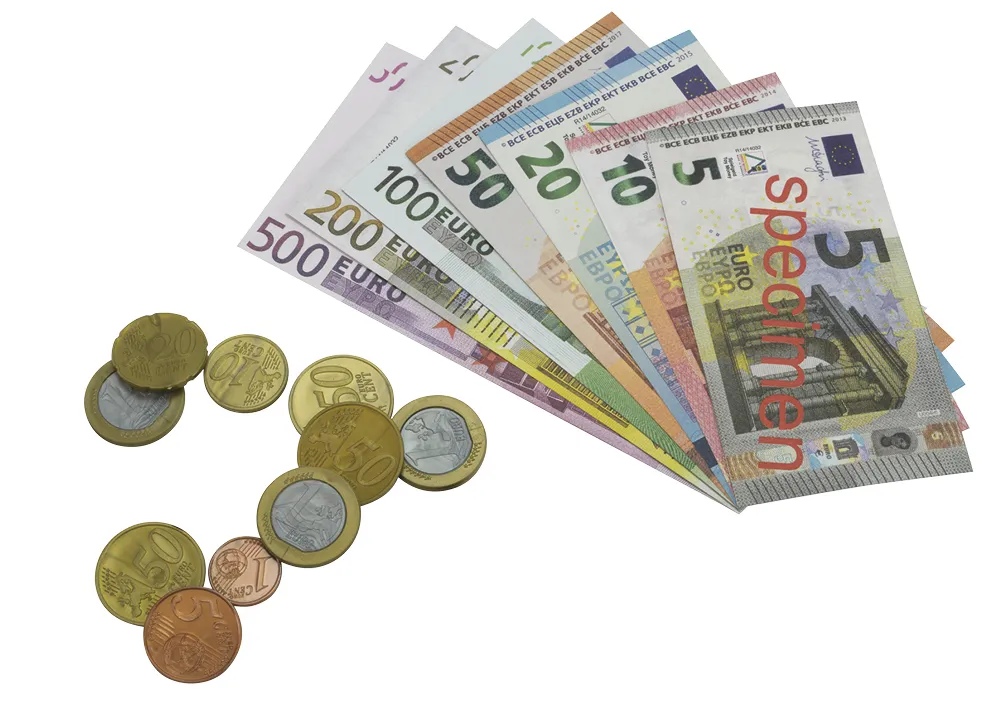 Set Euro-Rechengeld im Koffer, 290-tlg.