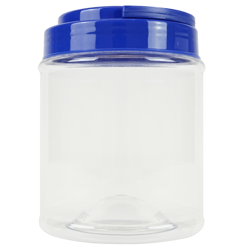 Aufbewahrungsdose klein mit Schraubdeckel blau, transparent