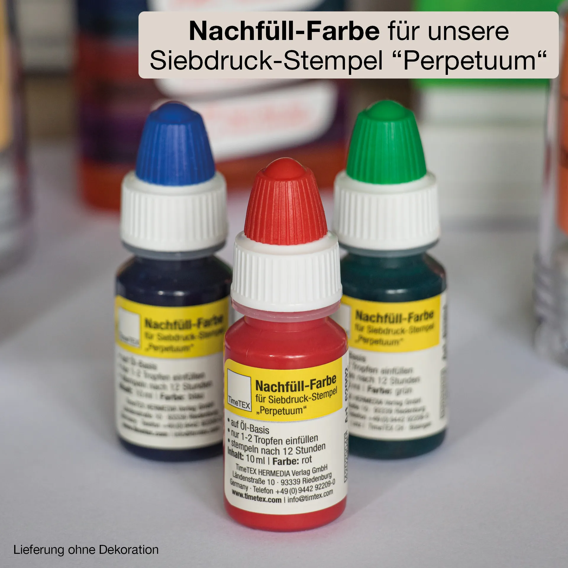 Šilkografinių antspaudų "Perpetuum" papildymo rašalas, 10 ml