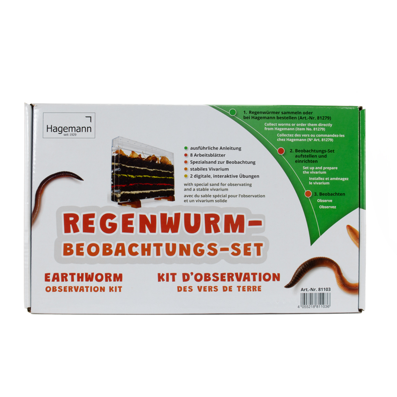 Beobachtungs-Set "Regenwürmer", 8-tlg. Beobachtungs-Set "Regenwürmer", 8-tlg.
