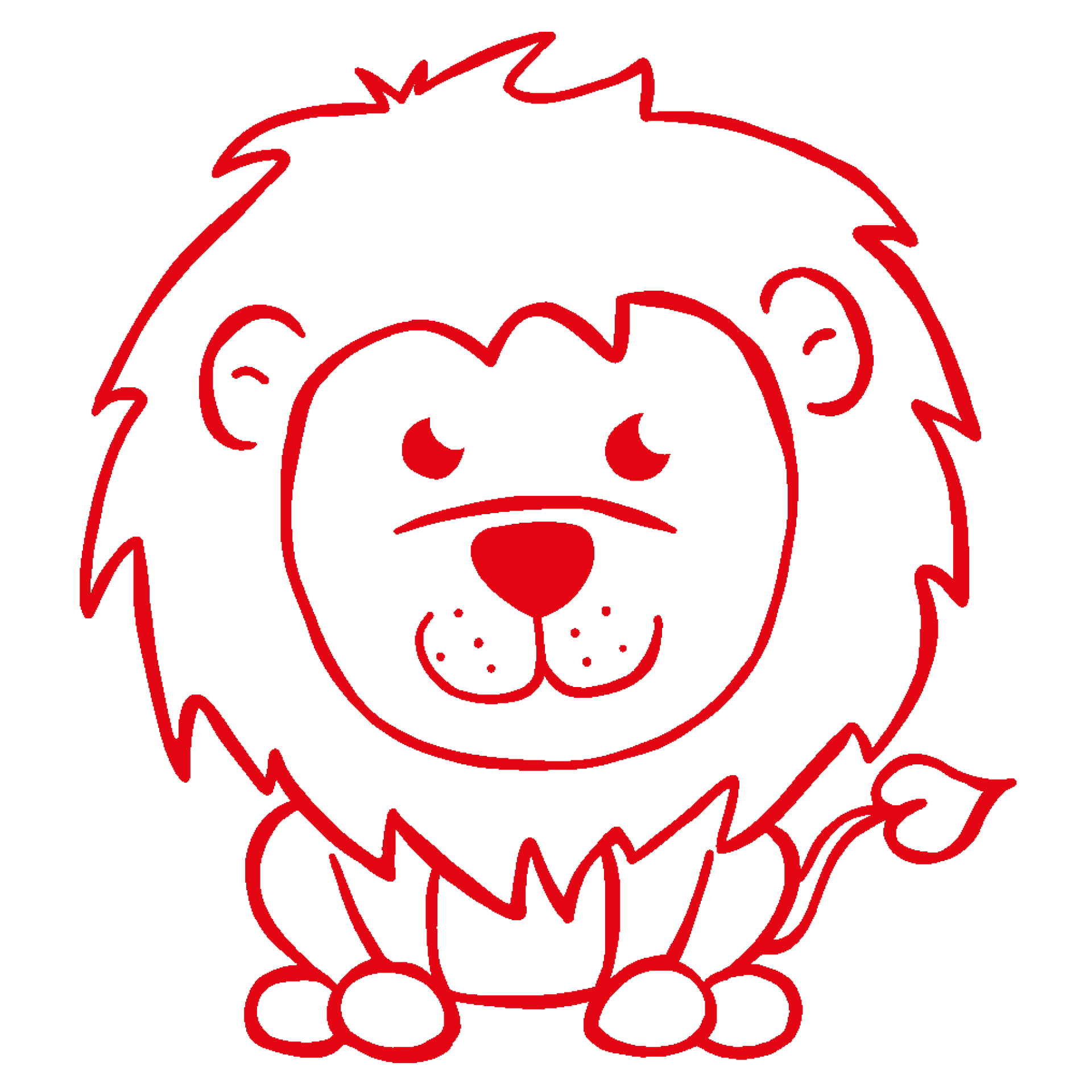 Screentryckstämpel "Perpetuum" runt "Lion"