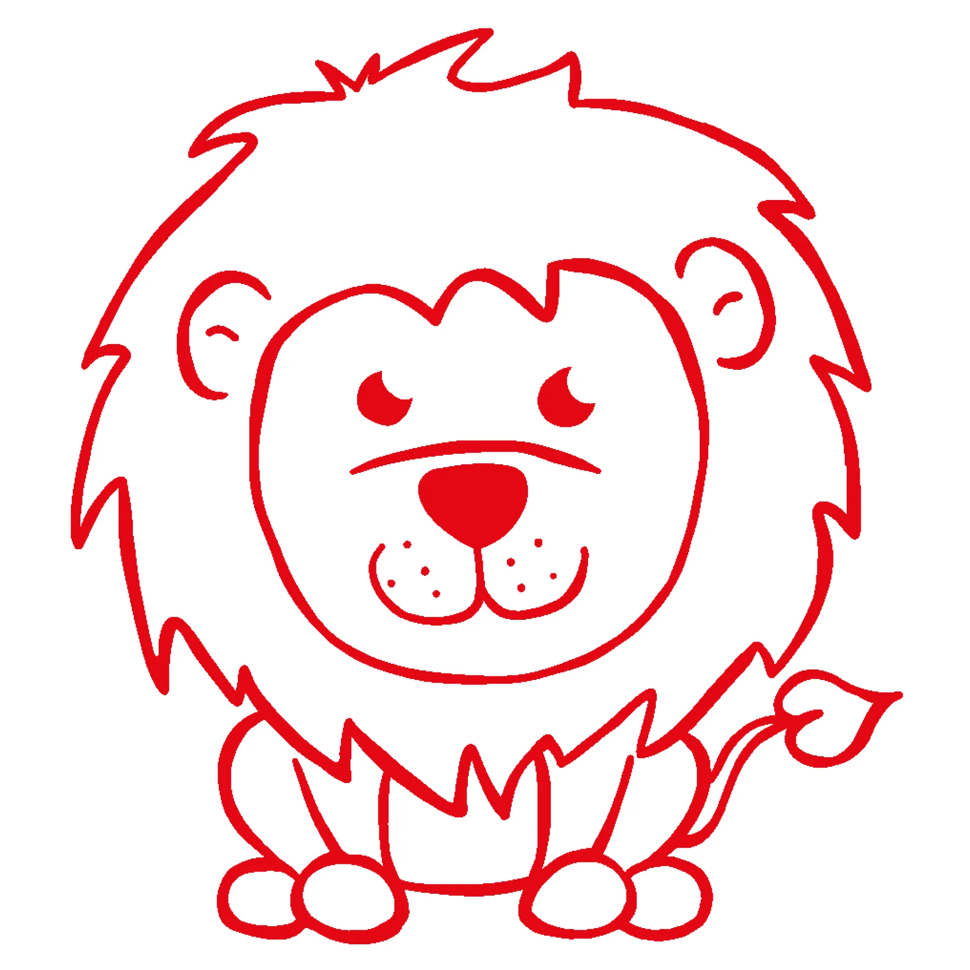 Siebdruck-Stempel "Perpetuum" rund "Löwe"