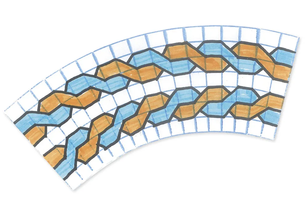 Set Kästchen-Rollstempel, 3-tlg.
