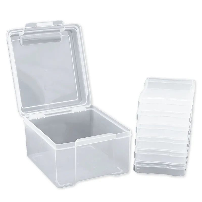 Plastlådor i låda, 7 st