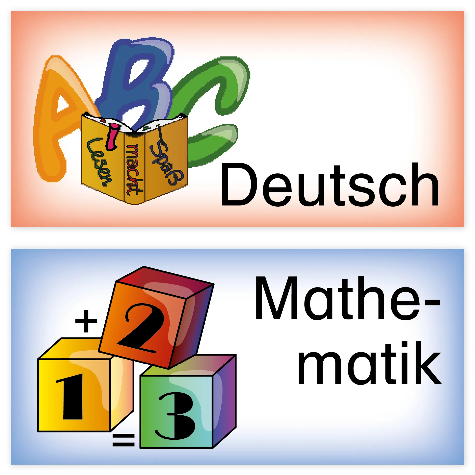 Stundenplan-Bildkarten aus Pappe, magnetisch, 40-tlg., in Box