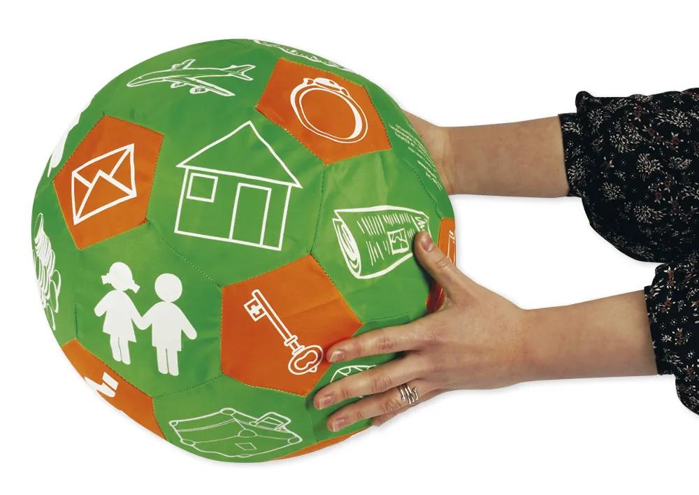 Lernspiel-Ball "Pello" - Geschichten/Alltag
