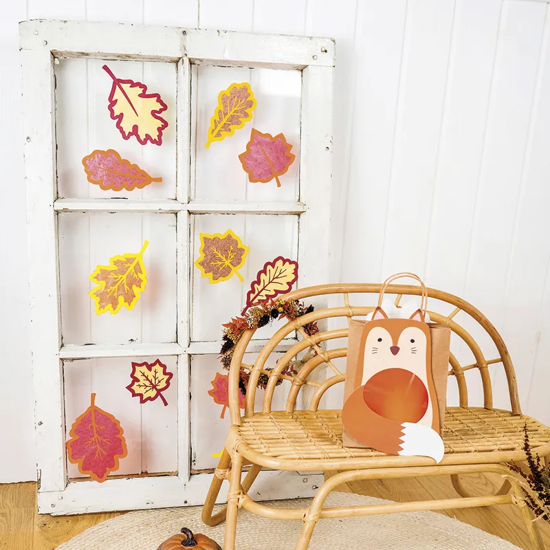 Fensterbilder "Blätter", 36 Stück
