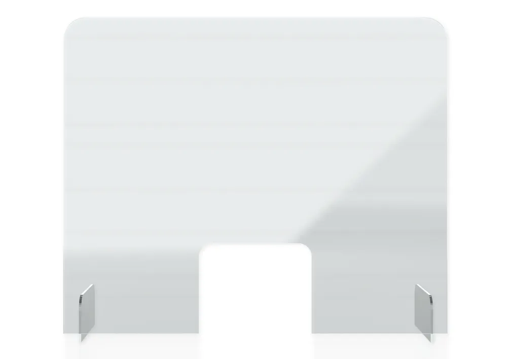 Hygiëne-beschermwand Standard XL voor tafels, met uitsparing
