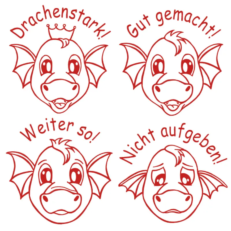 Belobigungs-Set "Drachen", 5-tlg.