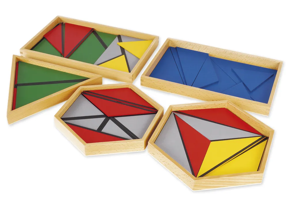 5 boîtes de triangles constructeurs TimeTEX « Montessori Premium »