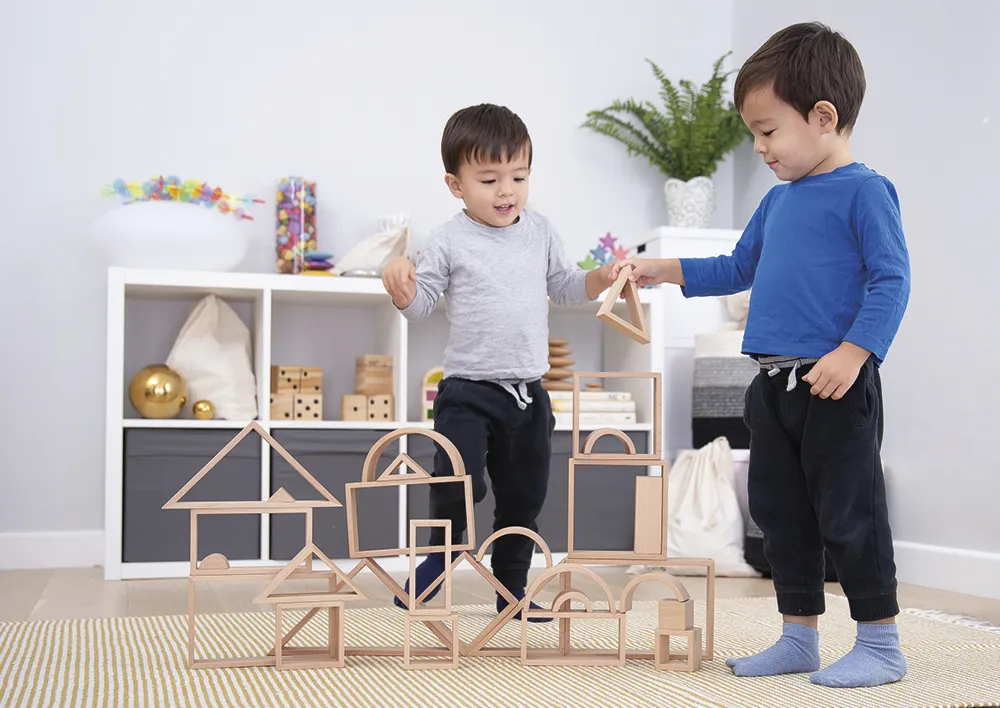 Holzbausteine "Architektur", naturbelassen, 28-tlg.