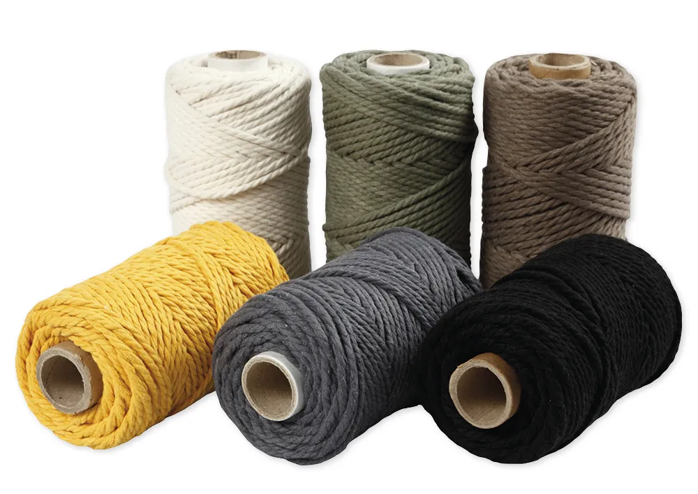 Set Makramee-Kordel 4 mm, 330 g, 6 Stück