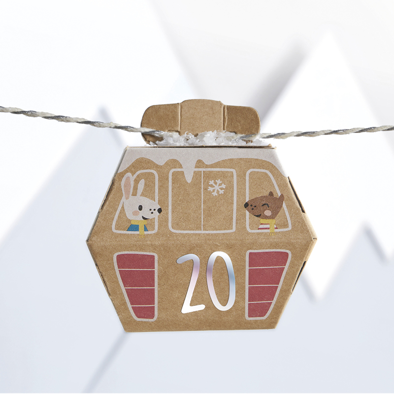 Bastelset "Adventskalender Village in the Snow", 113-tlg.