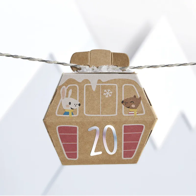 Bastelset "Adventskalender Village in the Snow", 113-tlg.