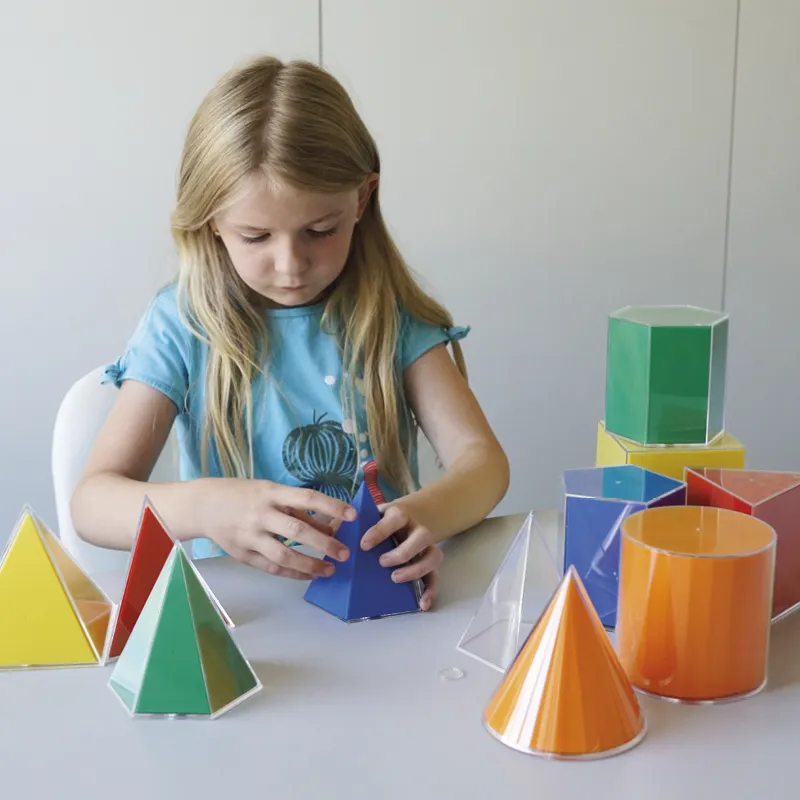 Geometriuppsättning av figurer med ytbehandling 22 delar