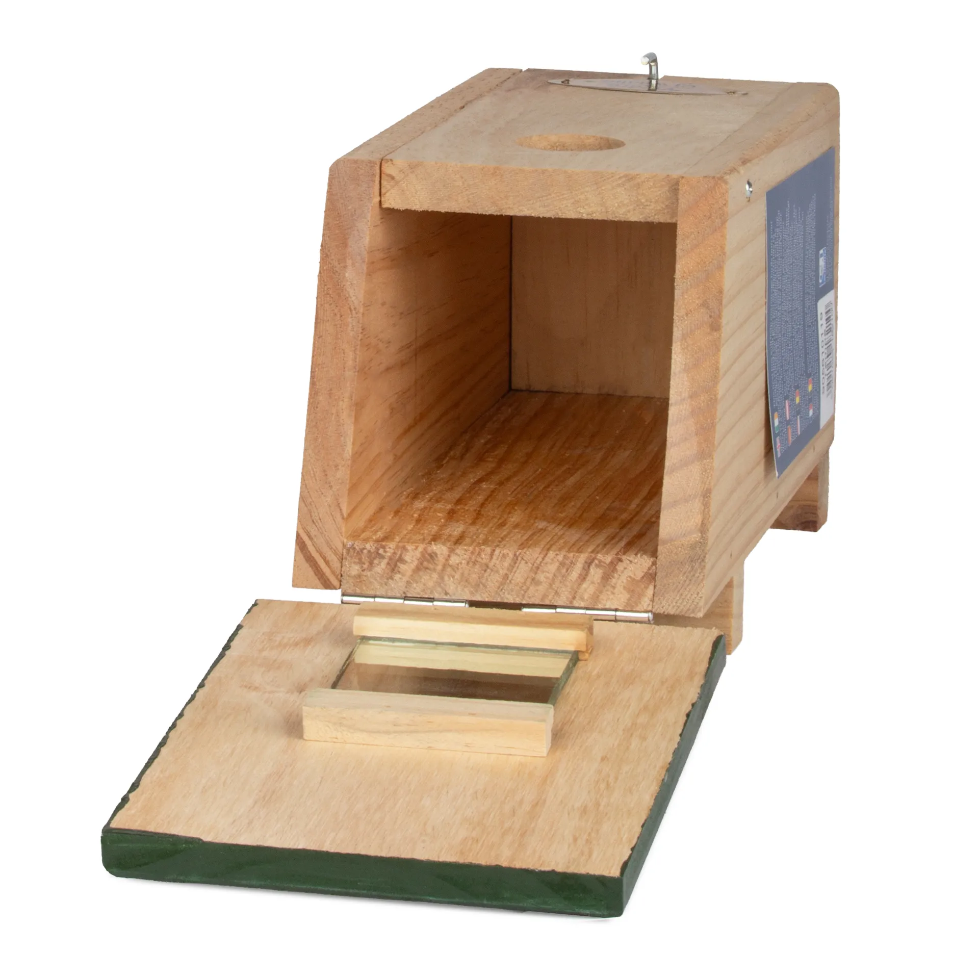 Vogel-Nistkasten mit Beobachtungs-Spiegel, 21x15x30 cm