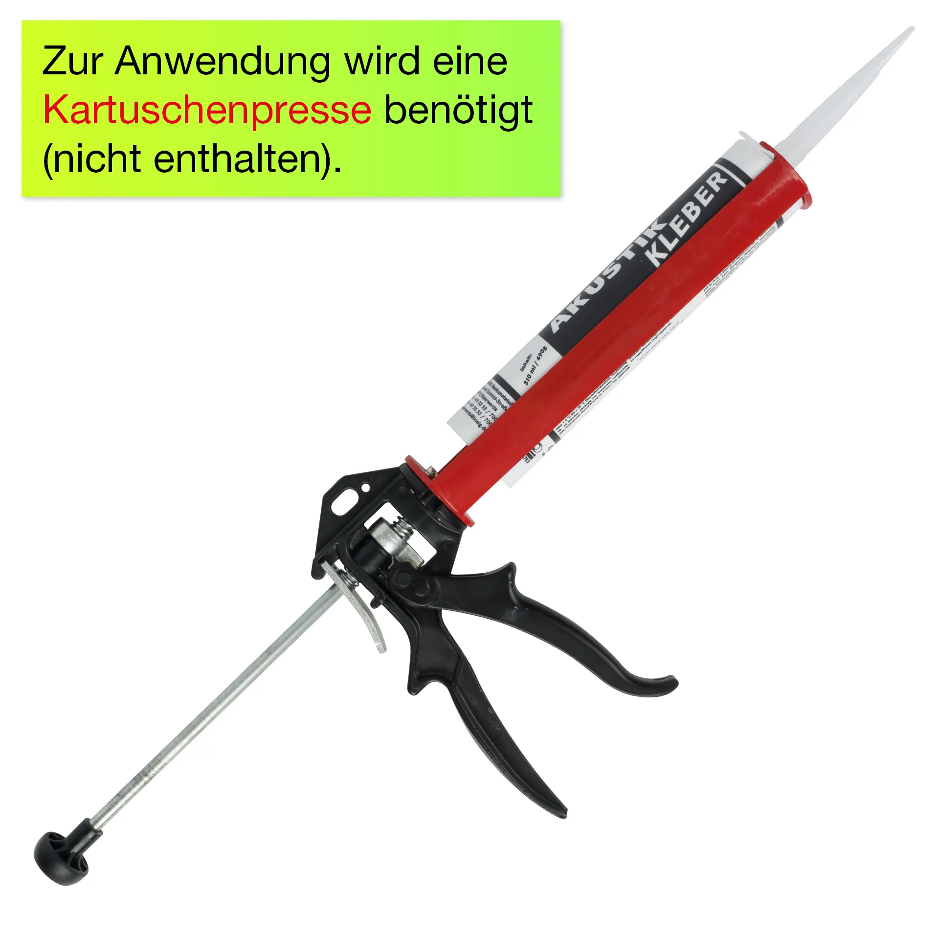 Akustik-Kleber, weiß, 490 g