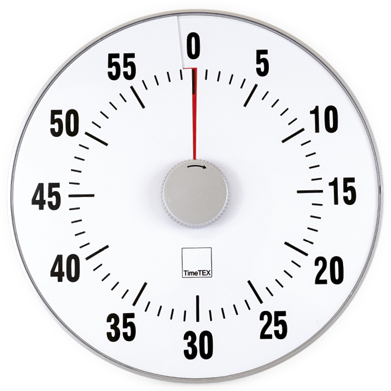 Chronomètre TimeTEX silencieux XL avec code couleur, diamètre 32 cm