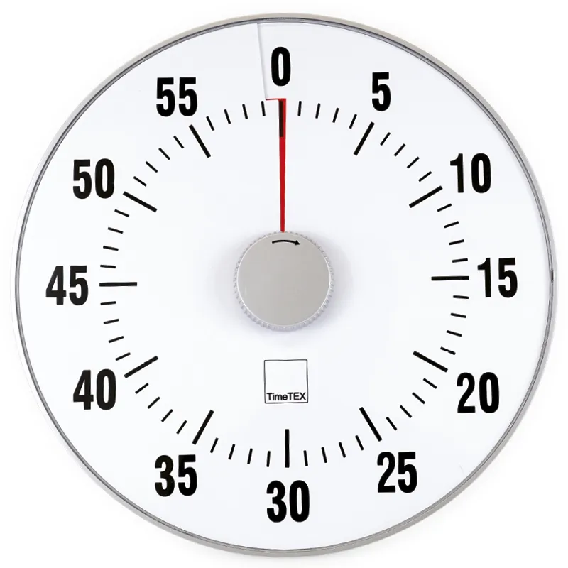 TimeTEX Zeitdauer-Uhr "lautlos" XL, 32 cm ø mit Ampelscheibe