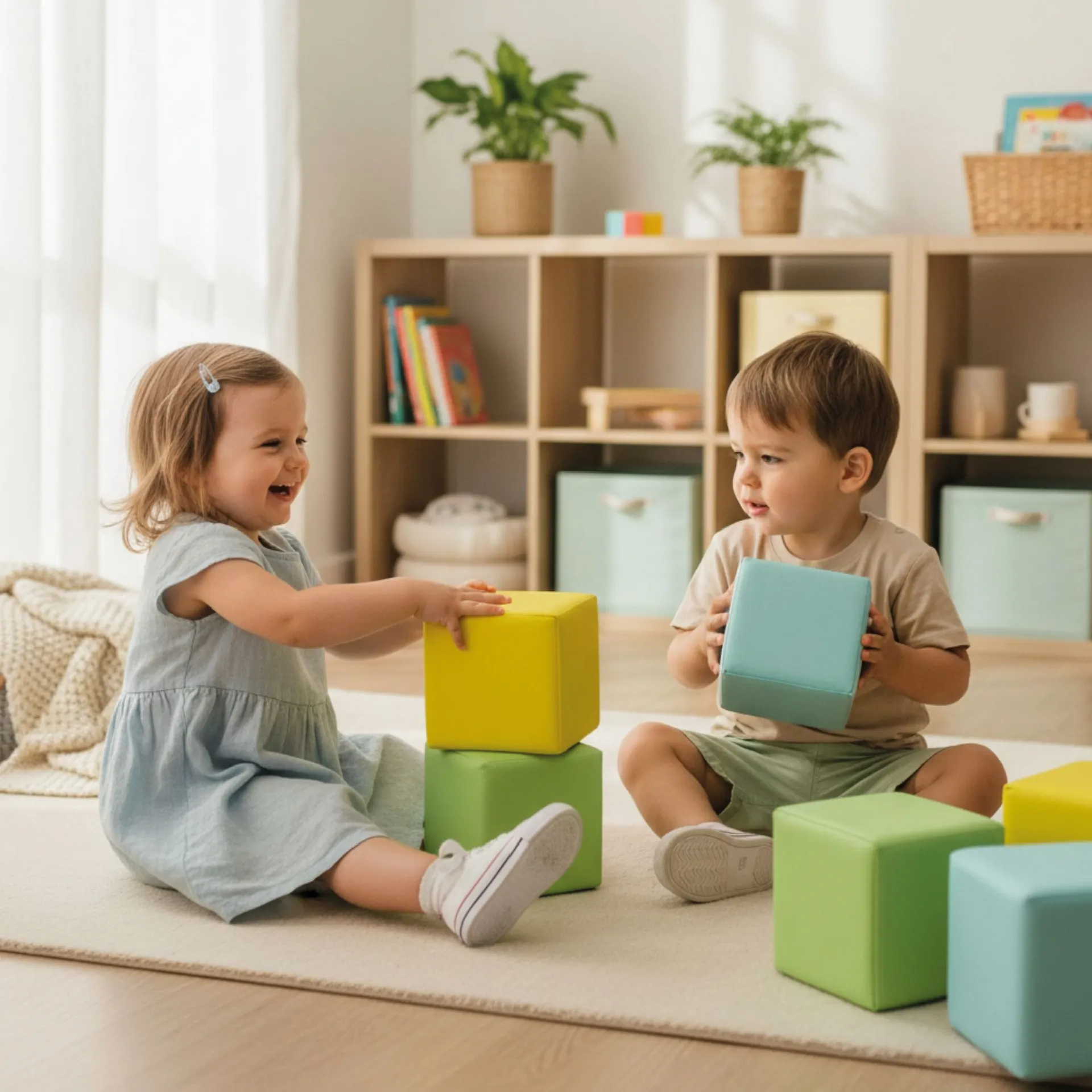 Softbausteine aus Schaumstoff, 14 cm, 6-tlg.