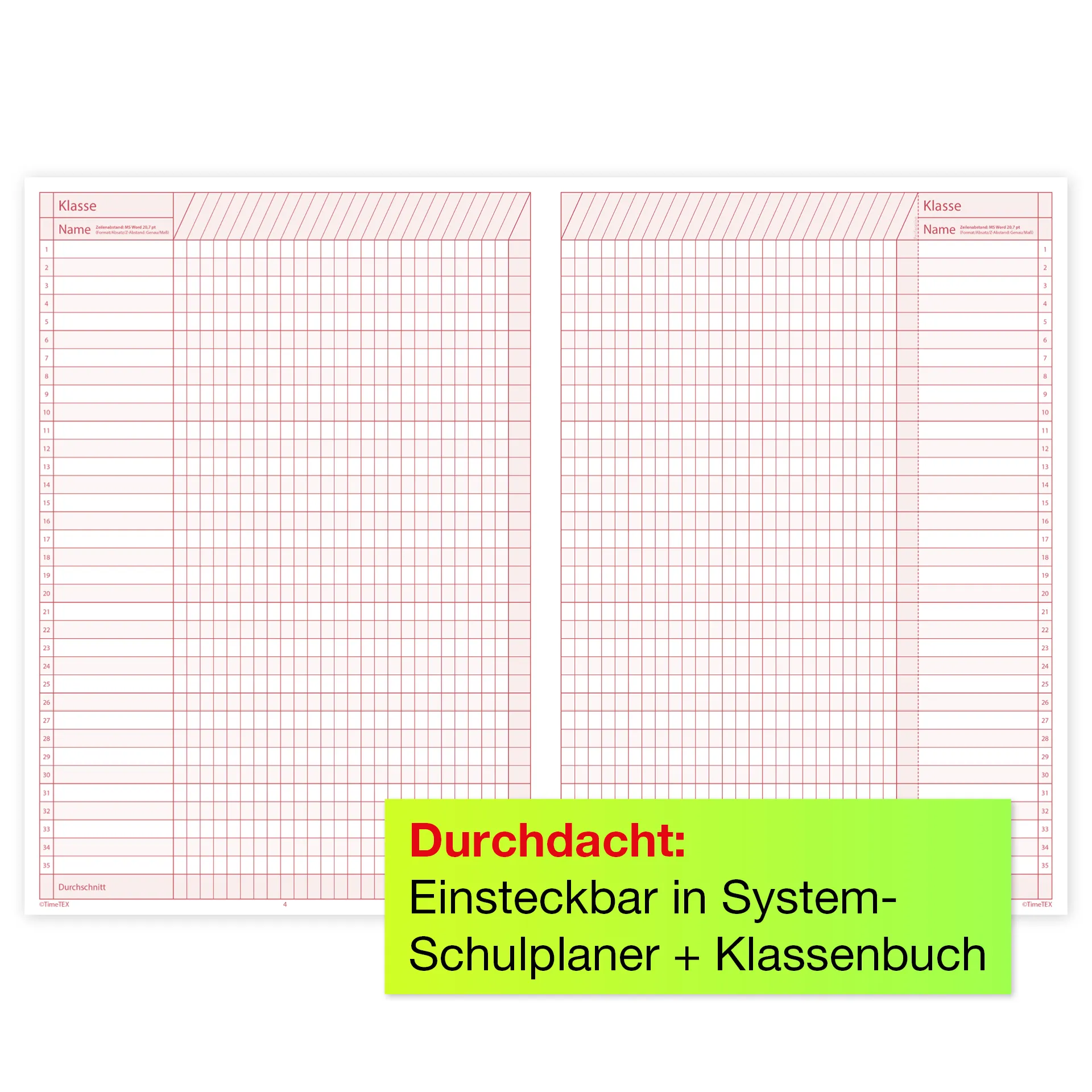 TimeTEX Schul-Notenheft A4