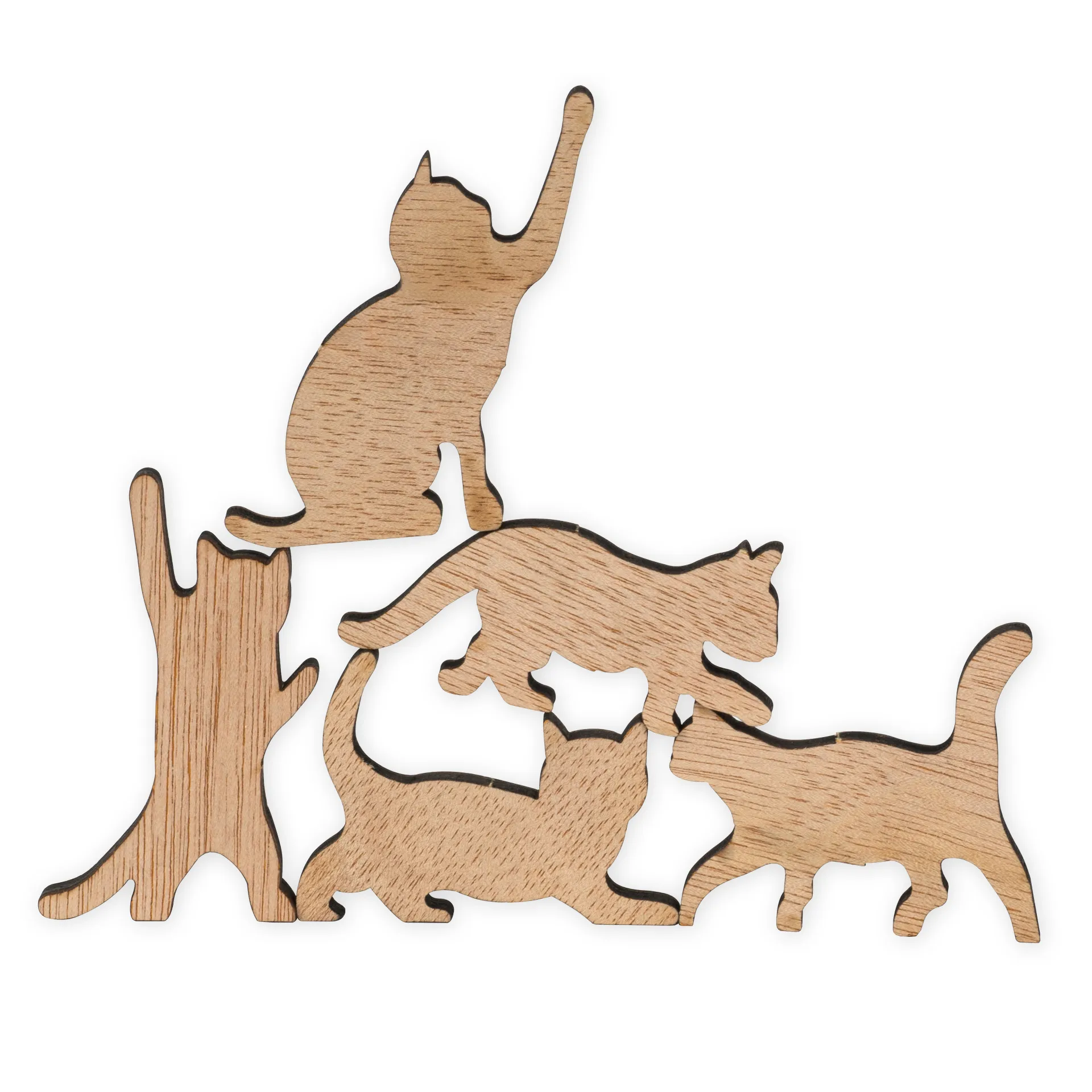 TimeTEX Mini-Geduldsspiel "Katzen-Stapel"