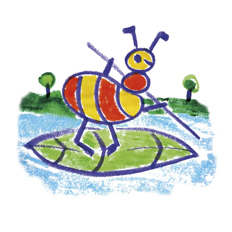 Wachsmal-Sticks 6 Farben als Drehstift