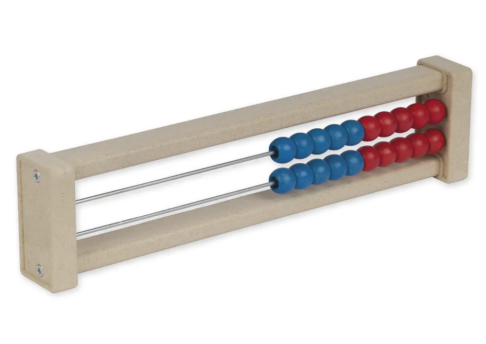 Klassensatz Rechenrahmen für 20-er Zahlenraum rot/blau, gerade Seitenteile, 25-tlg. in Box