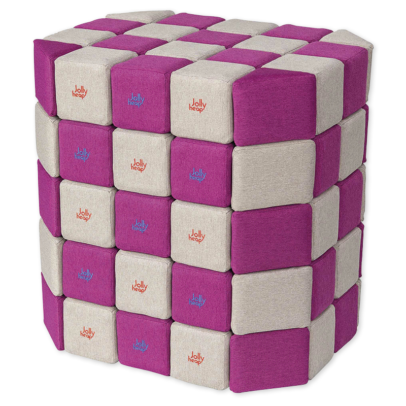 Magnet-Stoffbausteine Jolly Heap, 100 Stück