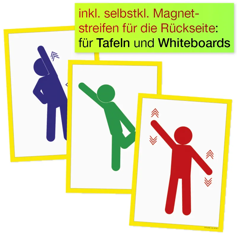 Aktivitäten-Karten XL A4 "Bewegtes Lernen", magnetisch, 26-tlg.