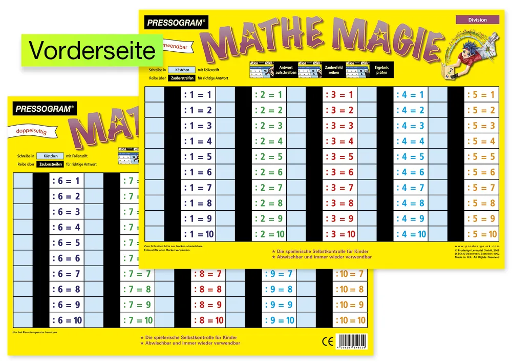 TimeTEX Zaubertafel "Mathematik" Division Ergebnis